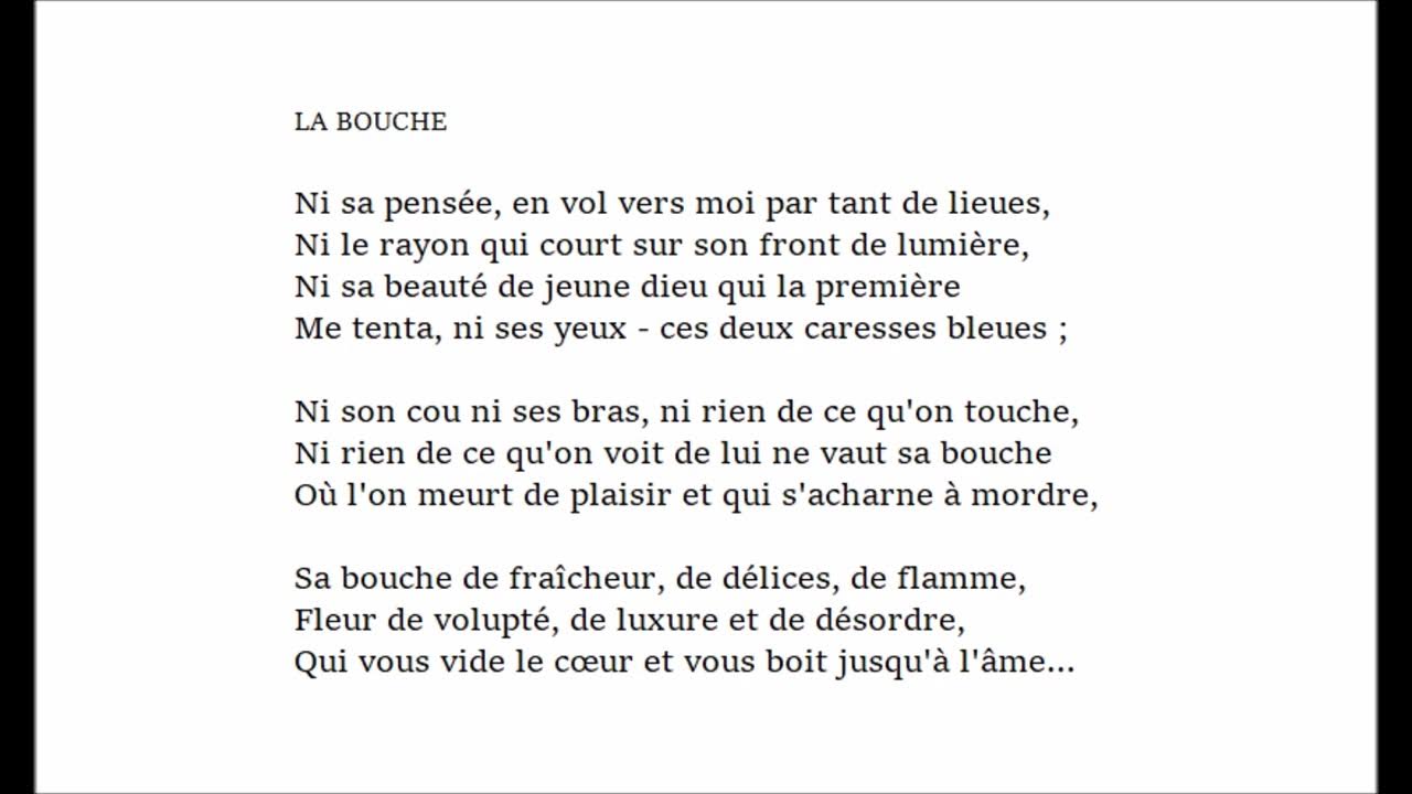 La bouche, Marie Nizet - YouTube