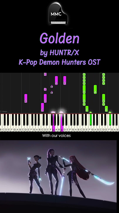 Golden by HUNTR/X (KPOP Demon Hunters OST) piano cover   sheet music   lyrics