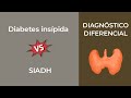 Diagnóstico Diferencial. Diabetes insípida vs SIADH