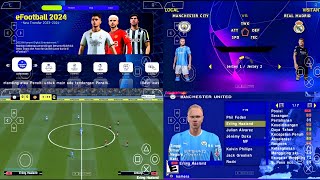 Efootball PES 2024 PPSSPP FULL UPDATE EUROPEAN & ARABIC LEAGUES | SIMILAR PS5 HAIGH GRAPHICS