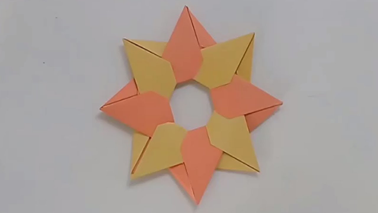 DIY origami modular star - paper modular star - carla mandala star - paper star