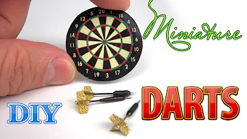 DIY Miniature Dart Board with Darts | DollHouse