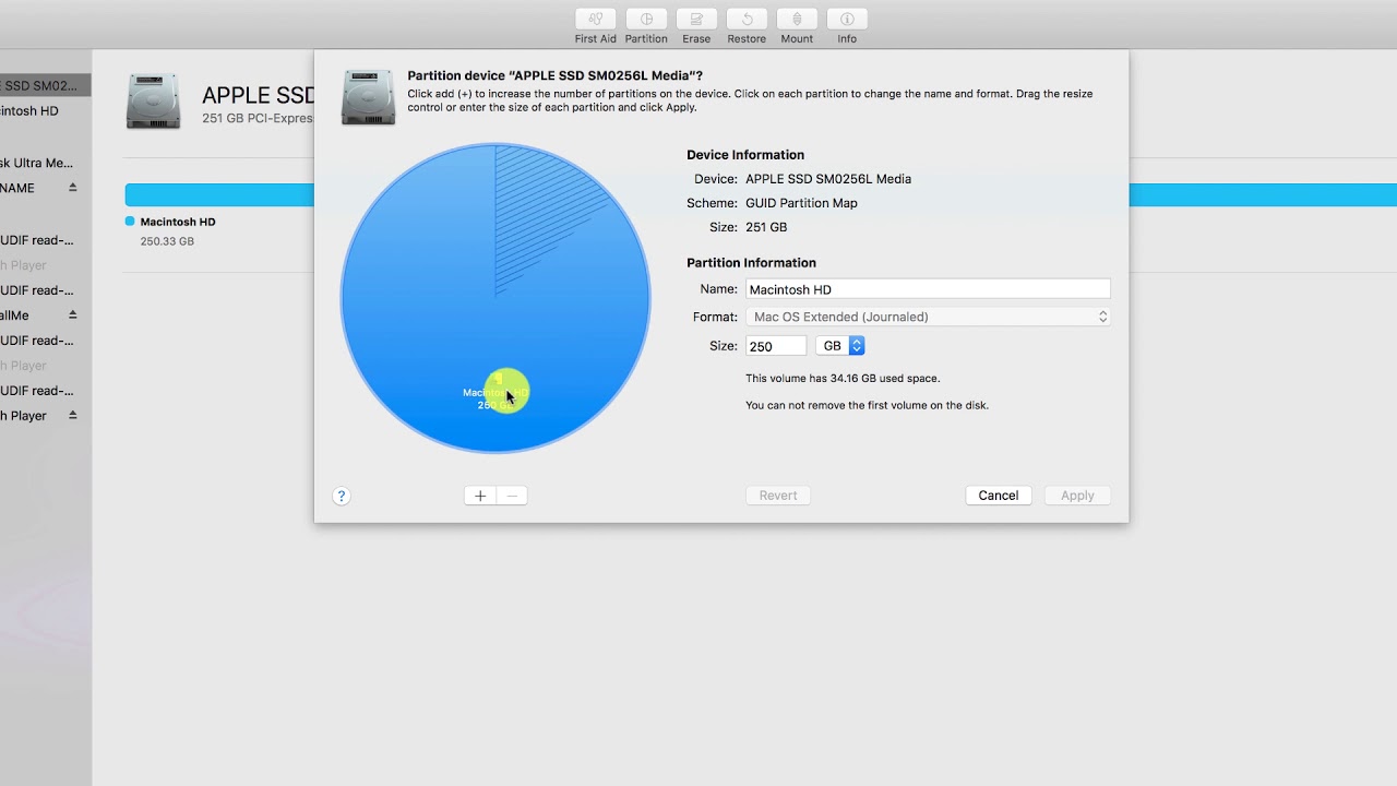 To Create Disk Partition in Mac OS Sierra and OS X - YouTube