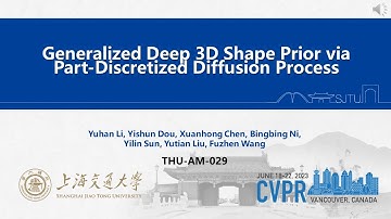 [CVPR 23] 3DQD: Generalized Deep 3D Shape Prior via Part-Discretized Diffusion Process