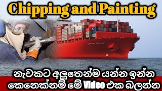 Chipping and Painting Onboard | නැවක Maintenance කරන්නෙ මෙහෙමයි