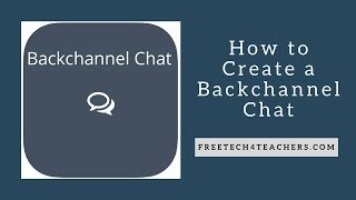 How to Create a Backchannel Chat for Your Classroom screenshot 2