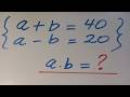 Hallar Producto (a.b) del Sistema de Ecuaciones (Solución al Problema Matemático!)