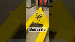 Bedazzling my $25 pallet jack. #diy #palletjack #googlyeyes