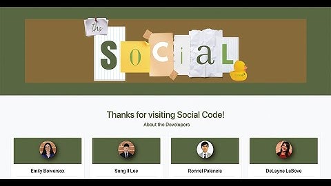 Codeup Web Development Capstone Project - Social Code - Apex Cohort