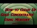 How to clean gold concentrates using mercury