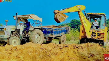 JCB 3dx Xpert Machine Loading Mud Tractor