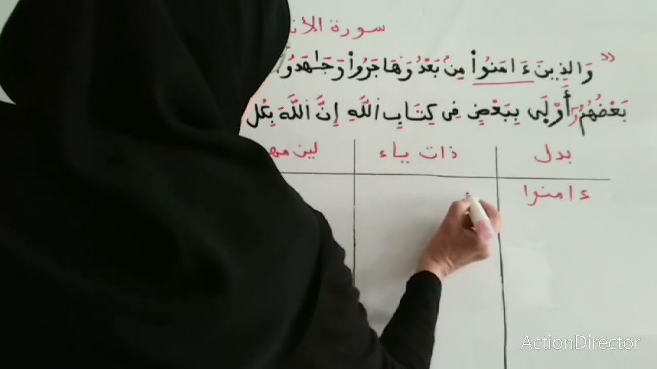 تحريرات اية 75 سورة الانفال، البدل ، ذات ياء ، لين مهموز ، عارض للسكون،معنى اوجه مقيدة واوجه مطلقة