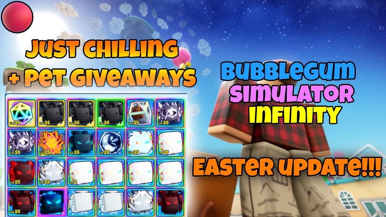 🐾 [LIVE] Bubble Gum Simulator Infinity – PET GIVEAWAYS after I wake up｜Secret Hunt🔐 (BGSI)