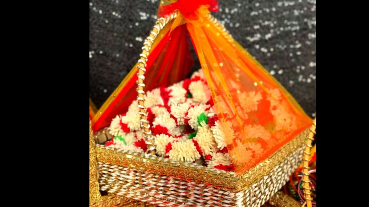 Tokri Decoration New Design Mehndi Plates Pot Designs For Wedding