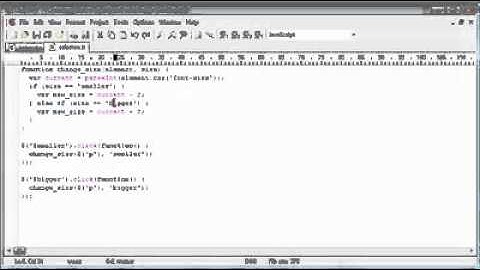 jQuery Tutorial - 28 - Font size switcher