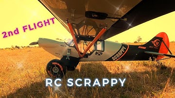 RC SCRAPPY 2nd flight and corrections. RC 3D printed airplane, RC model from scratch, RC Bush plane