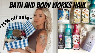 HUGE BATH AND BODY WORKS HAUL SEMI ANNUAL SALE SUMMER 2022 unboxing candles new scents aromatherapy