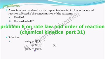 Problem 6 on Rate law and Order of reaction(chemical kinetics part 31 for CBSE class 12,JEE, IIT)
