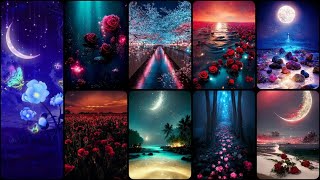 Dark Floral Wallpapers - Background wallpaper - Phone Wallpaper - Night Wallpaper - Screen wallpaper screenshot 5