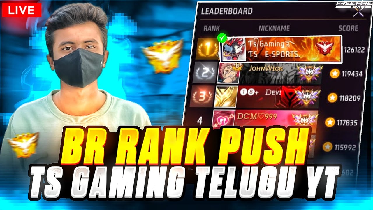 🔥 GRAND MASTER RANK PUSH - TELUGU LIVE STREAM - TS GAMING TELUGU YT 🚀 ...