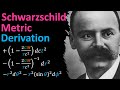 Relativity 108a: Schwarzschild Metric - Derivation