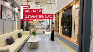 Beautiful house in Go Vap, spacious area 4m x 14.5m, 2.5 floors, only 6 floors above ground level...