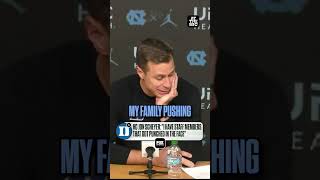 Jon Scheyer was NOT a fan of the court storming 😬 #duke #northcarolina #rivalry #basketball