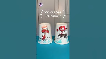Inside out 2 DIY Making a Paper Cup Jumping Game | Easy Craft Idea #shorts #kidsfun #insideout2