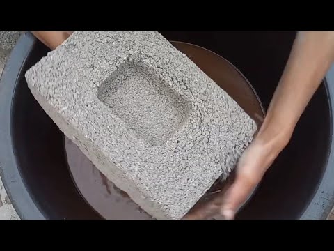ASMR Hub|| Giant Slabs of Sand cement stonecrush Crumbling and Dipping in Water #sleepaid