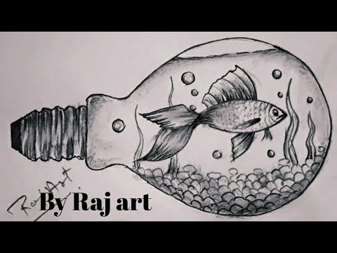 Fish drawing pencil sketch step by step.fish sketch very easy.painting