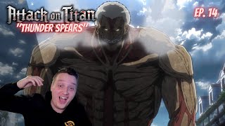 THUNDER SPEARS | Attack on Titan Season 3 Episode 14 Reaction / Review