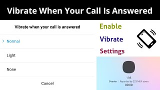 How To Enable Vibrate When Your Call Is Answered | Call Received Hone Par Vibrate Kaise Set Kare screenshot 2