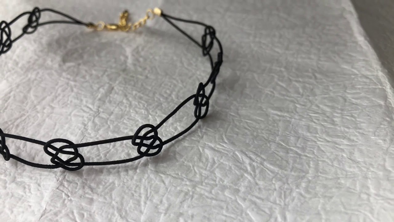 水引連続抱きあわじ結びのチョーカー - YouTube