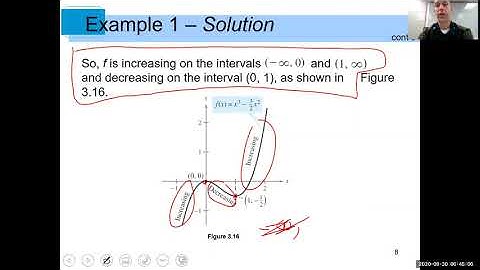 3.3 Increasing/Decreasing and 1st Derivative Test