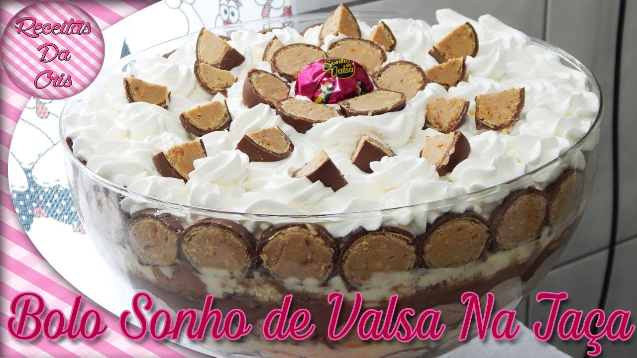 BOLO DE SONHO DE VALSA NA TAÇA | RECEITAS DA CRIS