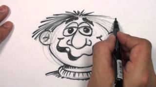 funny cartoon face sketch  Clip Art Library