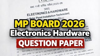 Class 11 Electronics &amp; Hardware Paper 2026 | Solar Panel Installation Technician Question Paper