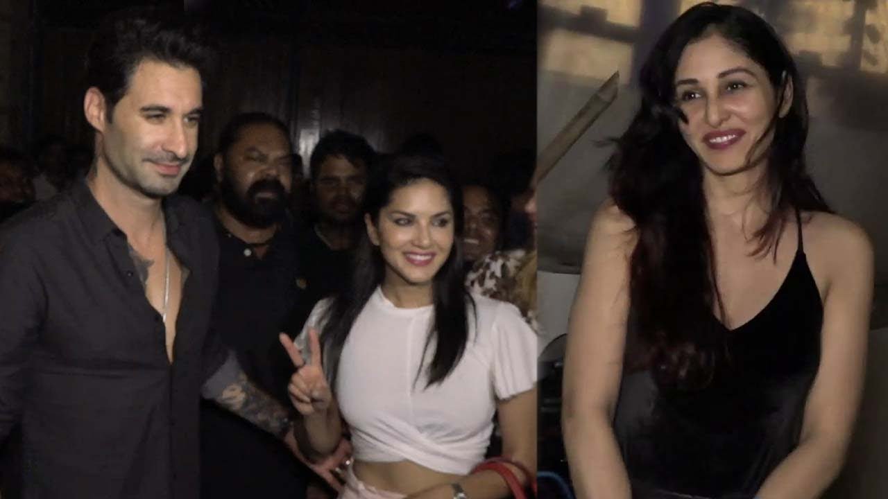Sunny Leone With Husband Daniel Weber & Pooja Chopra Spotted At B - Kitchen  & Bar In Juhu - YouTube