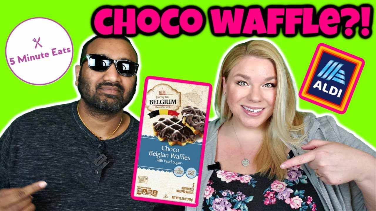 Aldi Journey To Belgium Choco Belgian Waffles Review YouTube