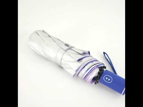 Парасолька жіноча складана Popular повний автомат, подвійний купол, видео 1