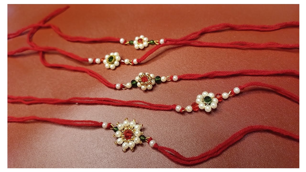 Rakhi | How to make rakhi at home | DIY | Handmade  rakhi | Rakhi making  with  beads