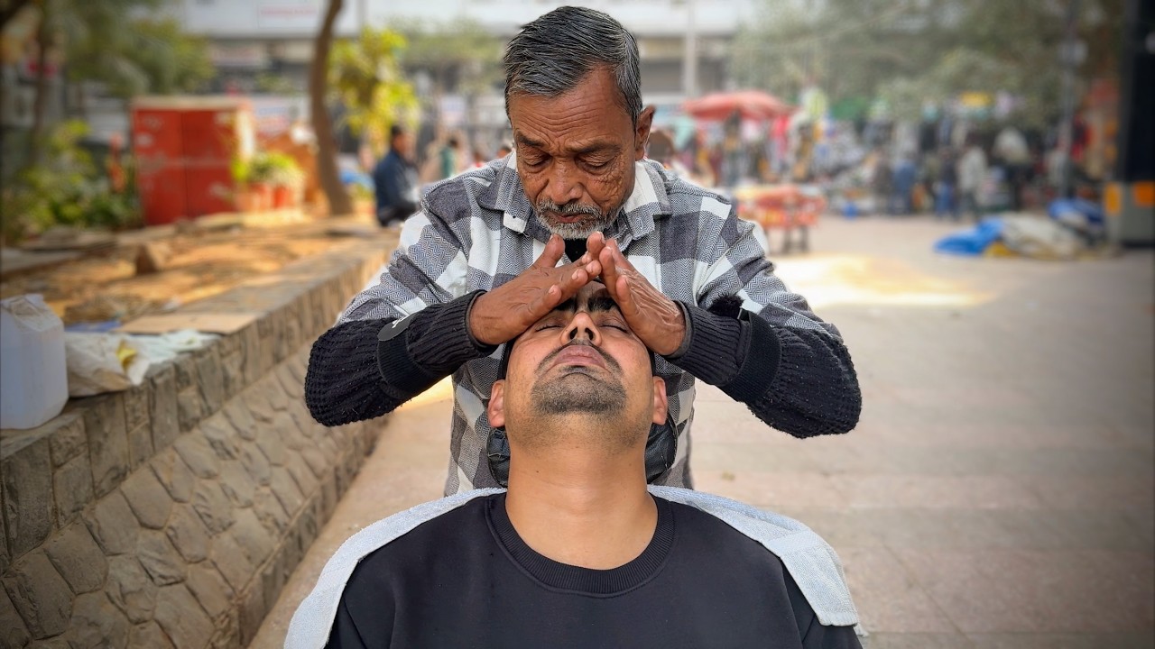 ASMR STRESS Disappears Tok-Sen Hammer Deep Tissue Massage ASMR by Waris Barber💈 Indian ASMR 