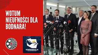 Konfederacja Wniosek O Wotum Nieufności Dla Bodnara