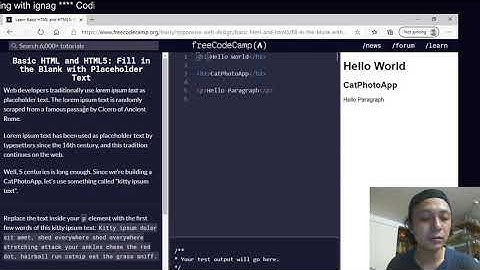 Bài 4 Basic HTML and HTML5 Fill in the Blank with Placeholder Text