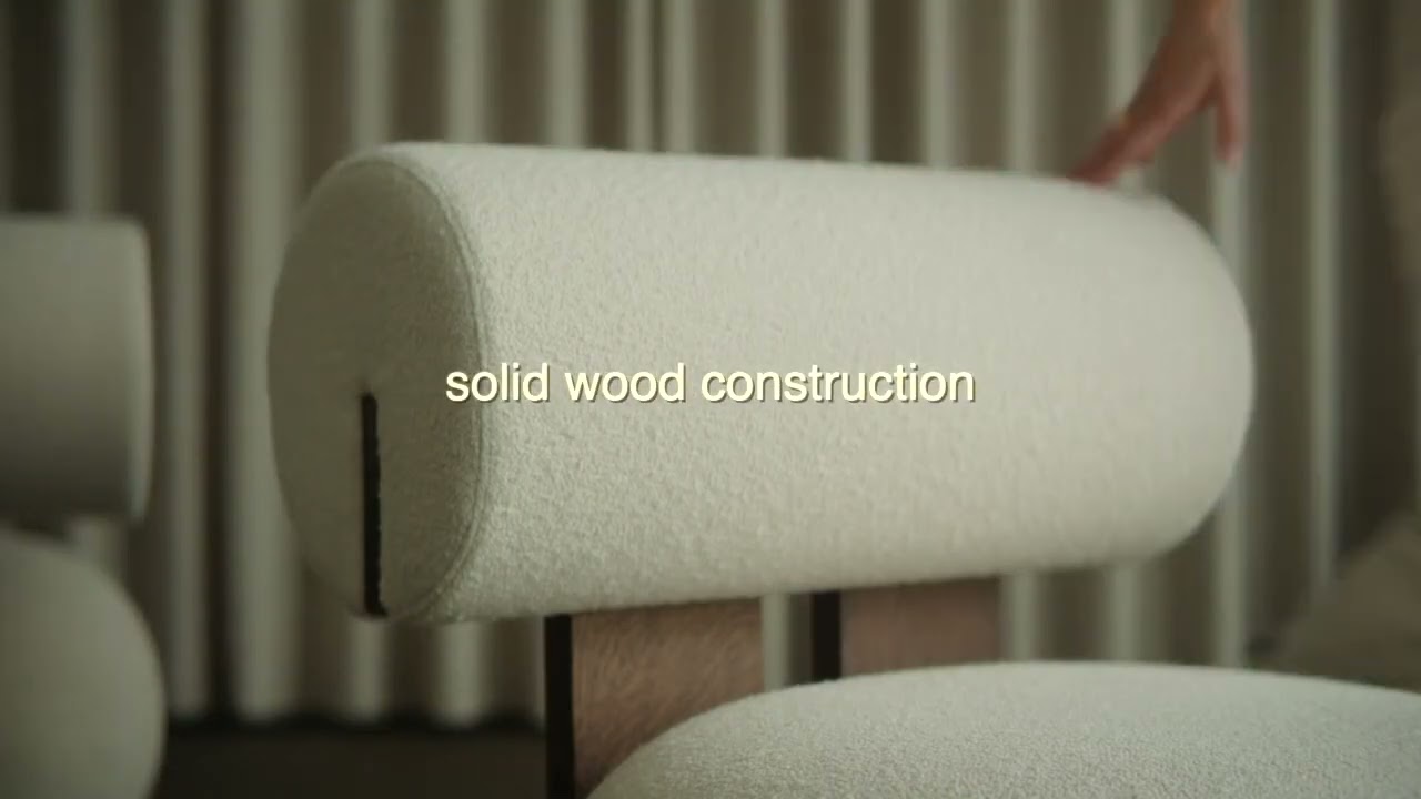 Modern Chic Cream Single Sofa Chair – Elegant Wood Crafted Living Room Accent