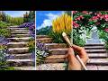 Best of Correa Art | GARDEN STAIRS | ACRYLIC Painting
