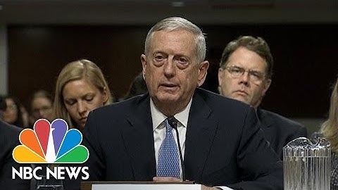 General James Mattis Stresses ‘Very, Very High Degree Of Confidence’ In Intel Community | NBC News