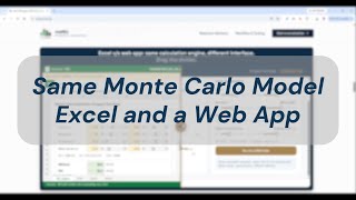 Claude artifact: Monte Carlo Model in Excel v/s an Interactive Web App