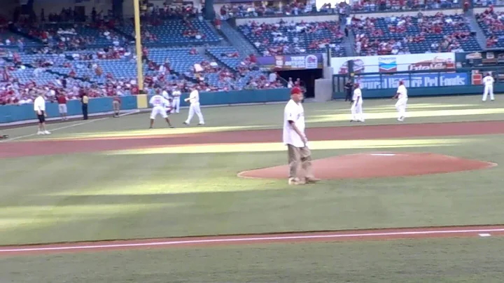 Norm Wiles first pitch Angels game
