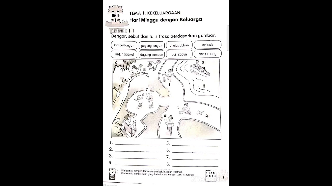 Tahun 2 Bm Aktiviti Hujung Minggu Bersama Keluarga Youtube